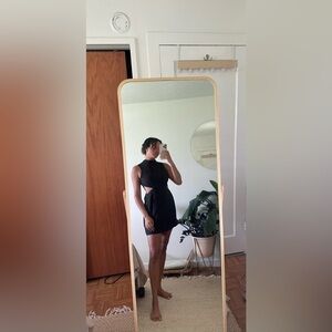 Black mini cutout dress